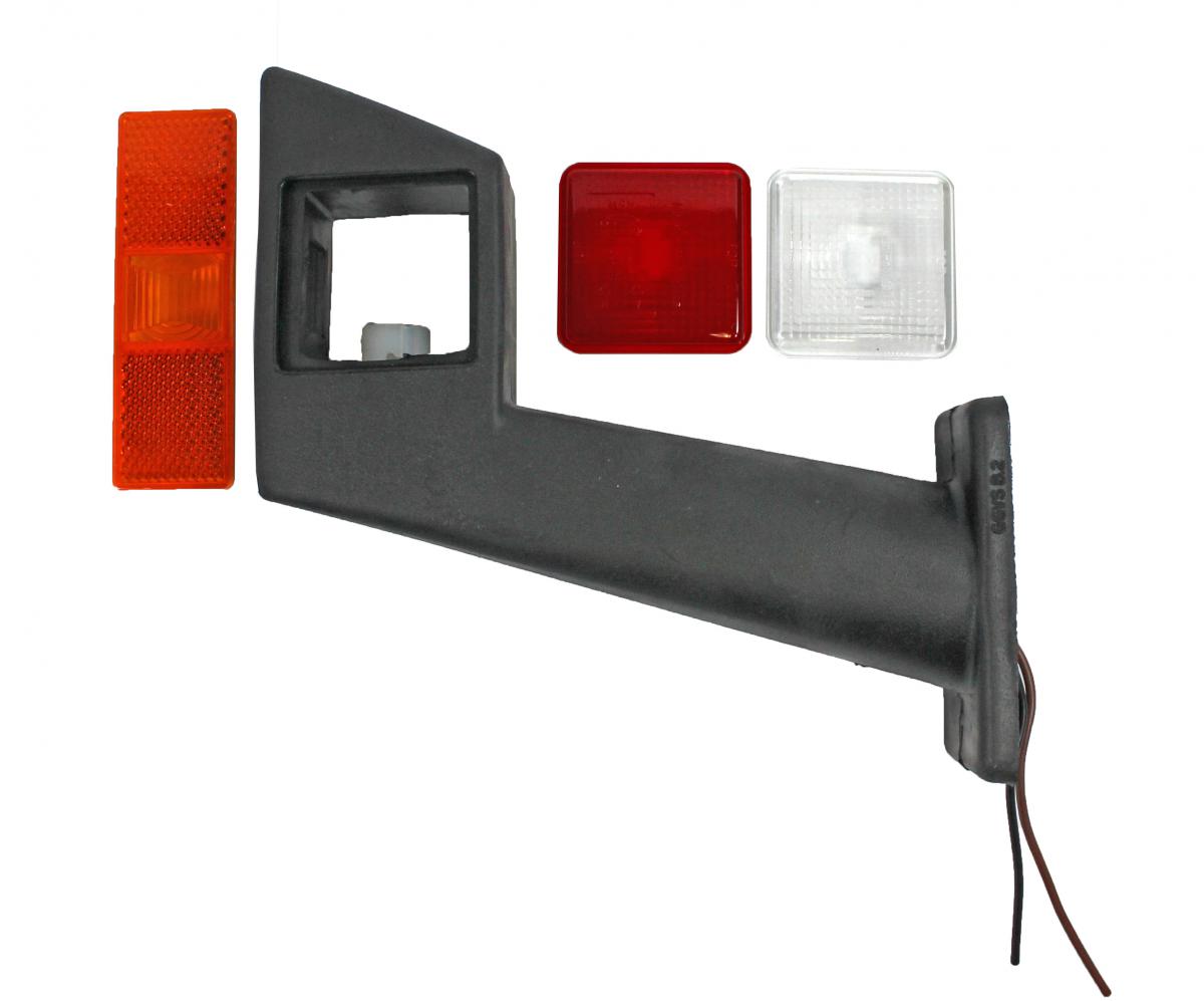 Umrissleuchte Hella klar/rot/gelb mit Seitenmarkierung 12/24V VerglNr: 2XS955260-001