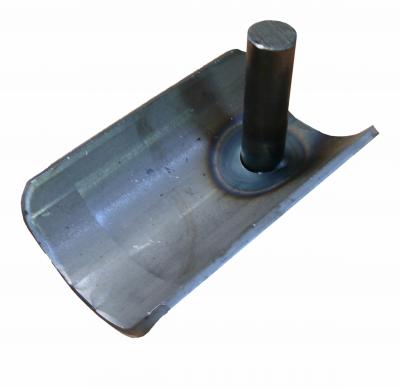 Planrohrhalter, Stahl,halbrund Ausf. einfach, Länge 125 mm 