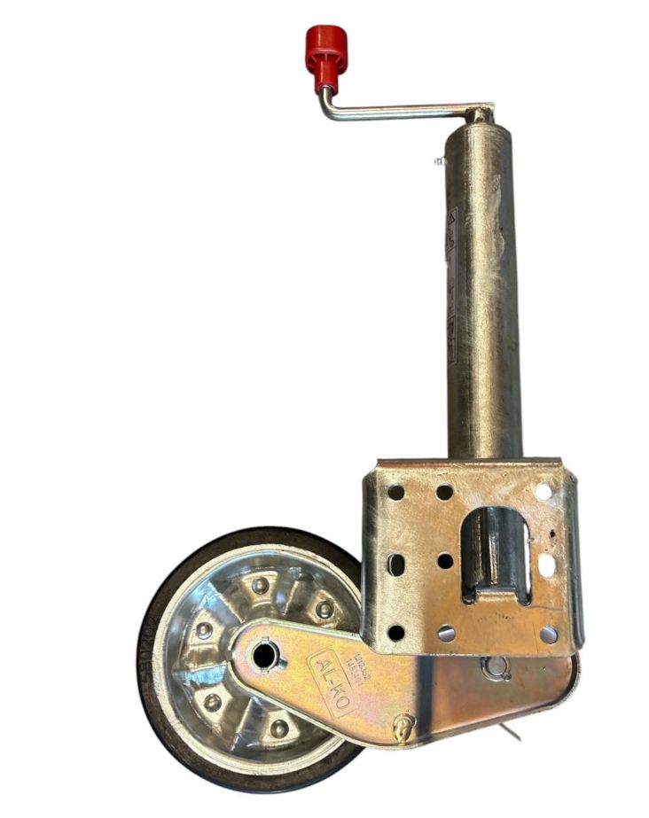 ALKO Stützrad verzinkt automatisch Vollgummi, Stahlfelge 200 x 50 mm, Rohr Ø 60 mm, Rohrlänge: 460 mm, Stützlast: 500 kg, Flansch variabel VerglNr: 1212382
