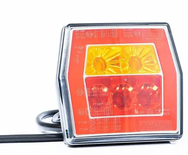 Fristom Rückleuchte FT-122 LED Neon- 5-pol. Bajon., 12/24 V 100x93, mit Zentralstecker VerglNr: 5907556007659 FT122B 0810020163