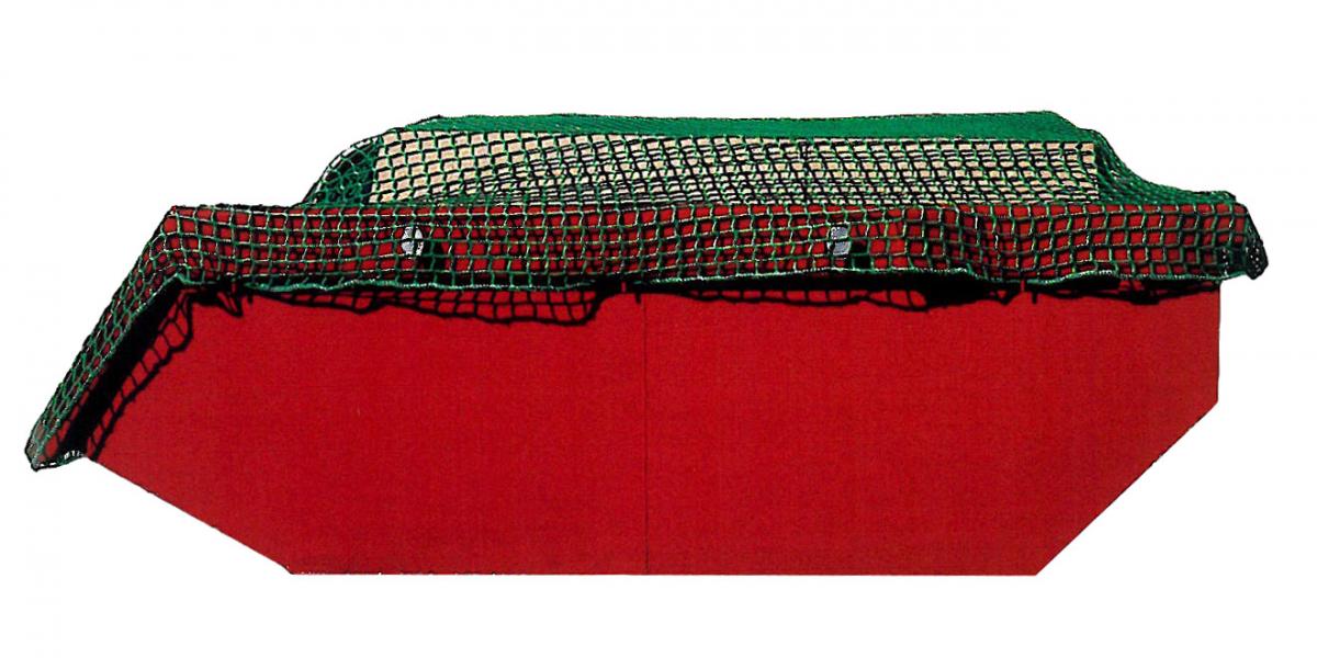 Schuttmulden-Abdecknetz 3500 x 8000 mm,MW. 45 mm, 3 mm VerglNr: 013030053