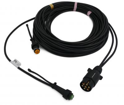 Aspöck Kabelsatz 7polig, 7500 mm mit 5 pol Bajonett-Anschluß, DC-Abgang 200 mm VerglNr: 58-1098-217