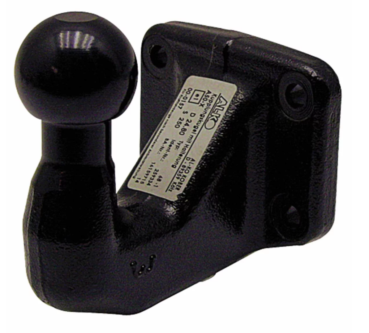 Kupplungskugel mit Anschraubplatte, Lochbild 83 x 56 mm VerglNr: 259334