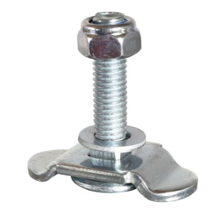 Schraubfitting für Airline-Schiene, Schraube M8 x 30 mm, Bauhöhe ca. 40 mm, mit selbstsichernder Mutter 8.8 mm, Klemmbereich bis 22 mm, Material Stahl verzinkt, VerglNr: 013010129