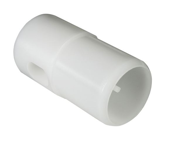 Planrohrstopfen Kunststoff weiss, mit Langloch, Ø 50 mm, Länge 90 mm, kurz