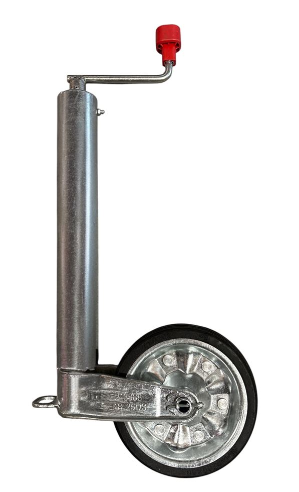 ALKO Stützrad verzinkt, Vollgummi Stahlfelge 200 x 50 mm, Rohr Ø 60 mm, Rohrlänge: 430 mm, Stützlast: 500 kg VerglNr: 243888