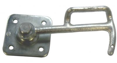 Kastenverschluss links verzinkt Gr. 1, Platte 70x70 mm, Hebel 130 mm VerglNr: 008000150