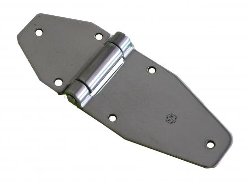 Seitentürscharnier mit langem Anschraublappen, Nirosta Länge: 187 mm, Breite: 65 mm, Höhe: 18 mm VerglNr: 108071195