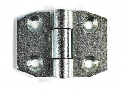 Scharnier verzinkt, verdeckt gerollt Flügel 35 / 35 mm, BH 50 mm Lochabstand 30 / 42 mm