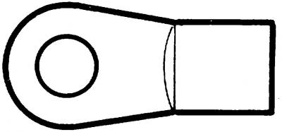 Auge Ø 8,1mm,  flach abgefräst vz., M 6 x 28 mm VerglNr: 280828