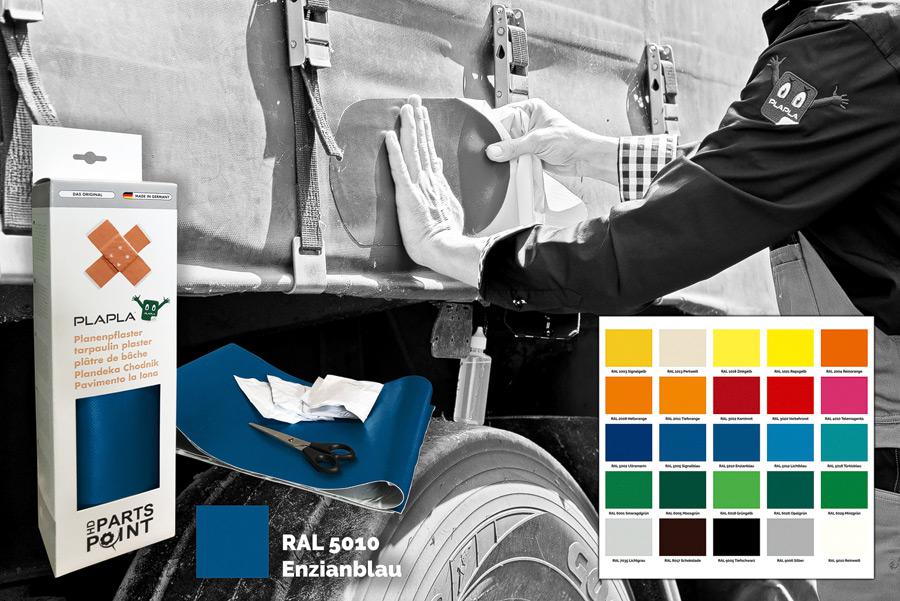 Planenpflaster blau RAL 5002 selbstklebend 0,40 x 1,00 m 