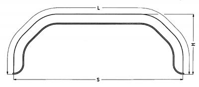 Blechkotflügel eckigrund B230 L2020 S1580 H370