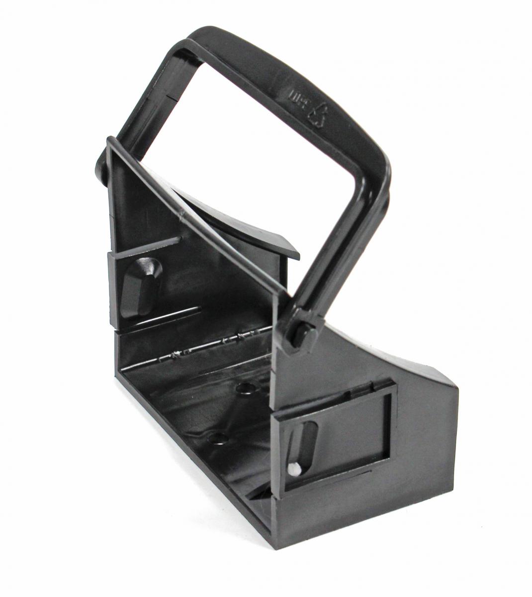 Halter für Unterlegkeil, schwarz mit Bügel, alte Ausführung VerglNr: Radkeil Keil, 116159