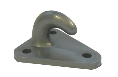 Dreiloch-Planenhaken, grau Kunststoff, l 45 mm, b 45 mm 