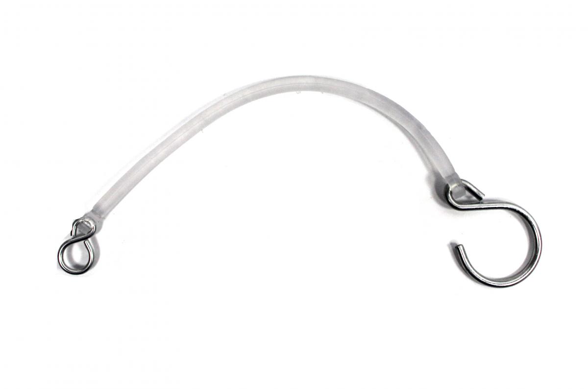 Sicherheitsschnur mit S-Haken Gr. 1-3, transparent  L270 VerglNr: 008000103