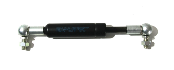 Gasfeder 1200 N für Polyklappe, Pferdetransporter Länge Mitte Winkelgelenk: 185 mm, GF 10/22, Hub 30 mm